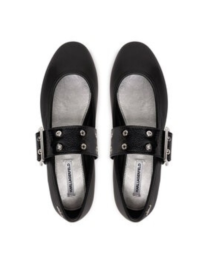 KARL LAGERFELD Baleriny Karo KL40126 Czarny