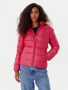 Tommy Jeans Kurtka puchowa Basic DW0DW18312 Czerwony Slim Fit