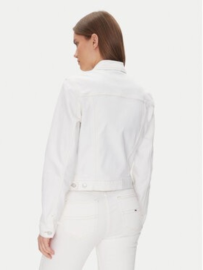 Tommy Jeans Kurtka jeansowa Classic Trucker Jacket Bi8194 DW0DW20121 Biały Regular Fit