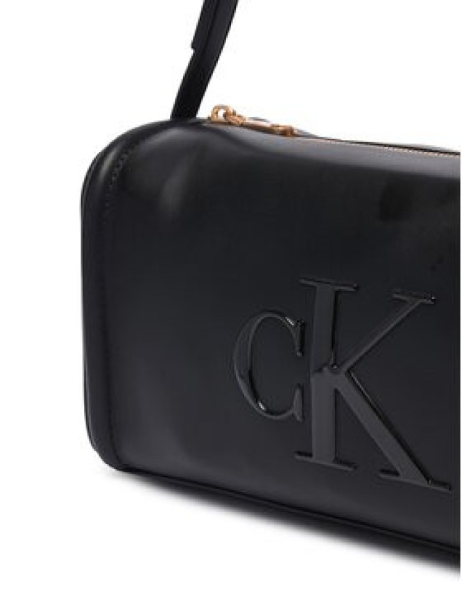 Calvin Klein Torebka Bold Ck Slouchy Shoulder Bag LV04F3894G Czarny