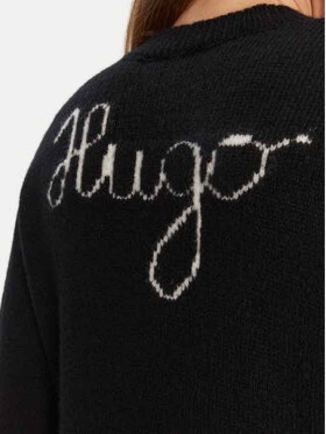 HUGO Sweter Solanu 50545092 Czarny Regular Fit