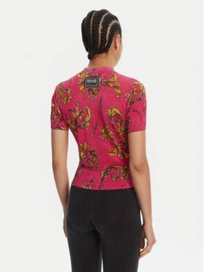 Versace Jeans Couture Sweter 78HAFM07 Różowy Slim Fit