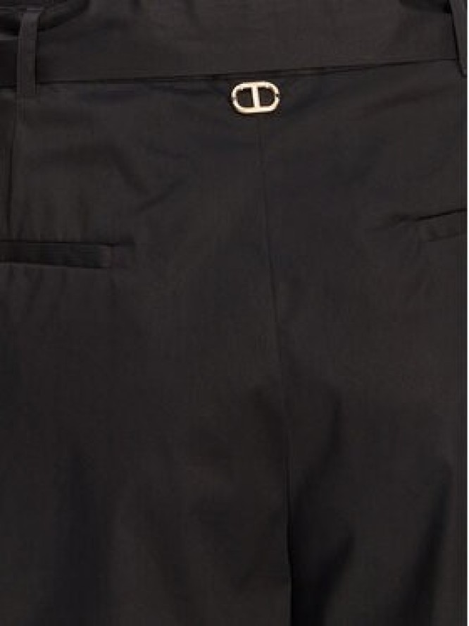 TWINSET Szorty materiałowe 251TT2096 Czarny Regular Fit