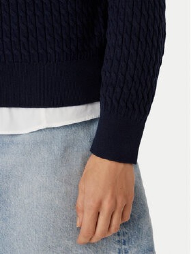 Tommy Hilfiger Sweter WW0WW44987 Granatowy Regular Fit
