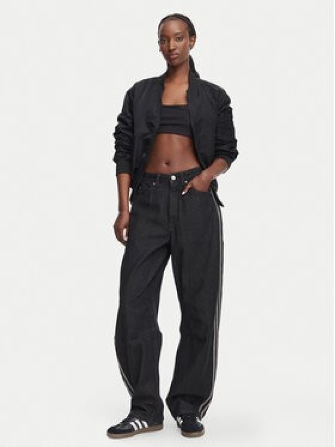 adidas Jeansy KQ6474 Czarny Barrel Fit