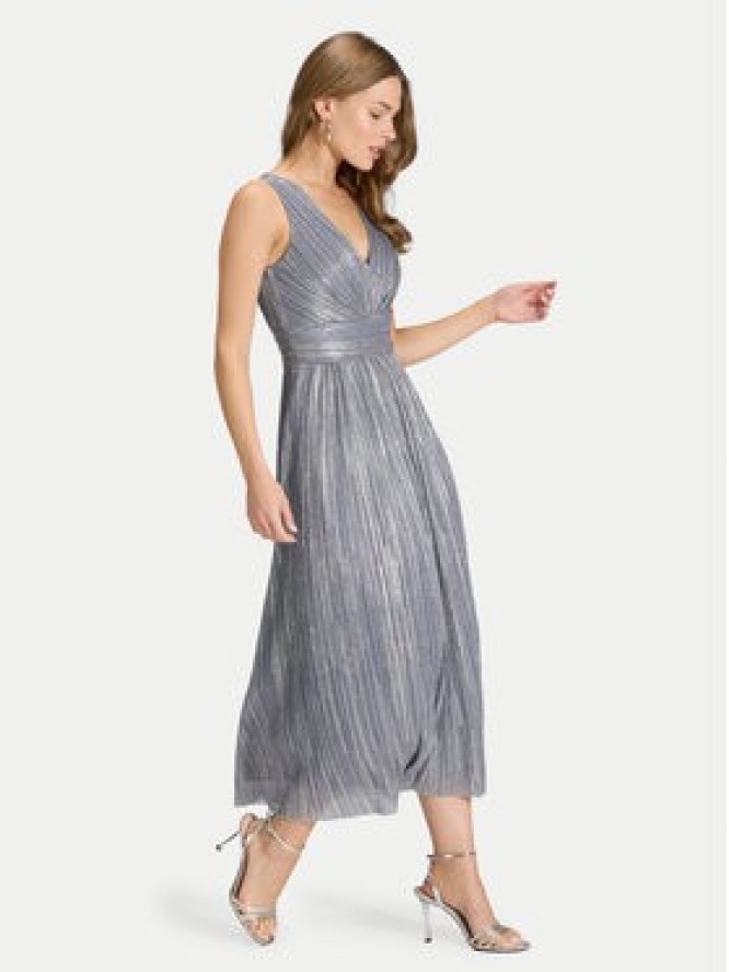 Swing Sukienka koktajlowa 5AK07900 Srebrny Regular Fit