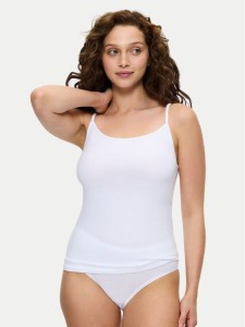 Triumph Top Sense Of Cotton 10224958 Biały Slim Fit