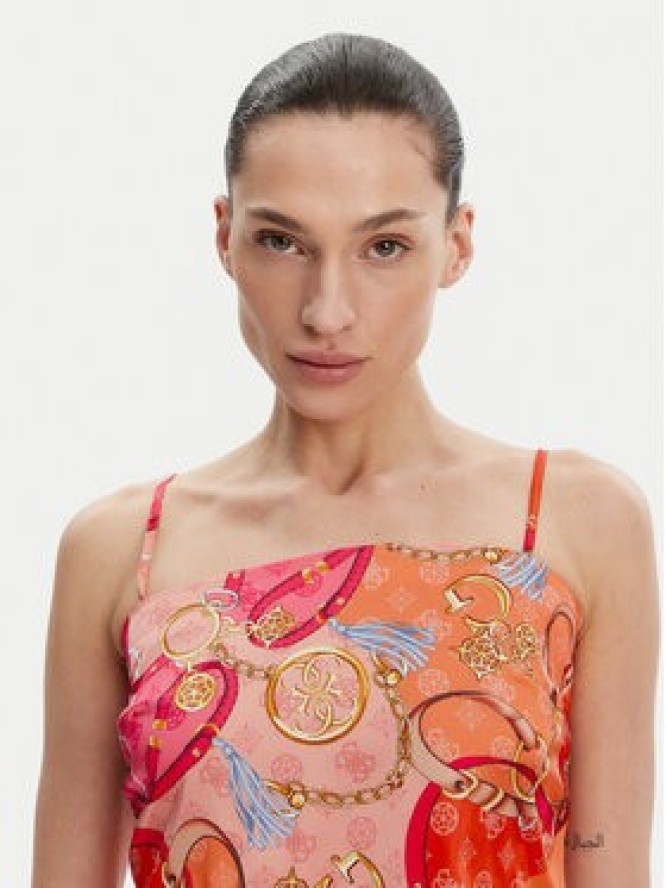 Guess Top E5GH02 WH4V0 Pomarańczowy Regular Fit