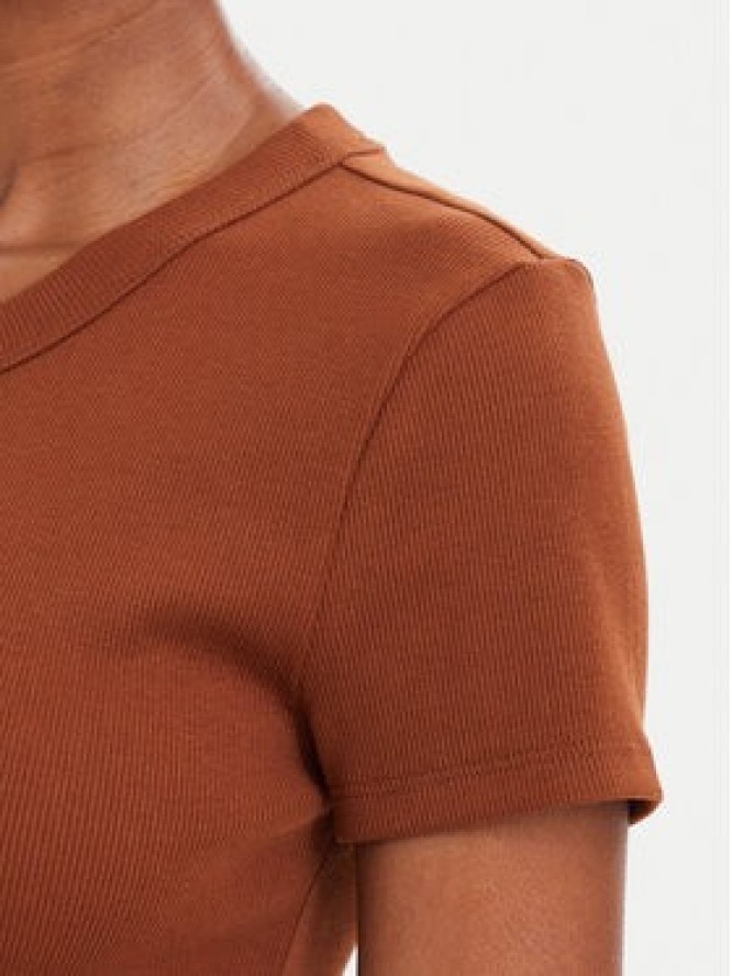 HUGO T-Shirt Easy 50523924 Brązowy Slim Fit