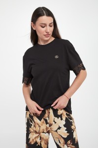 T-shirt damski z koronką TWINSET