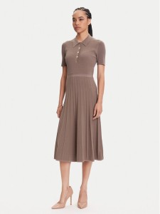 MICHAEL Michael Kors Sukienka dzianinowa MT5834F33D Beżowy Regular Fit