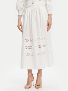 Liu Jo Spódnica midi WA5258 T4853 Biały Regular Fit