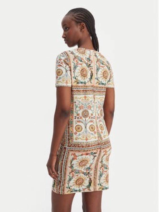 Just Cavalli Sukienka codzienna 80PAOE02 CJ112 Beżowy Slim Fit