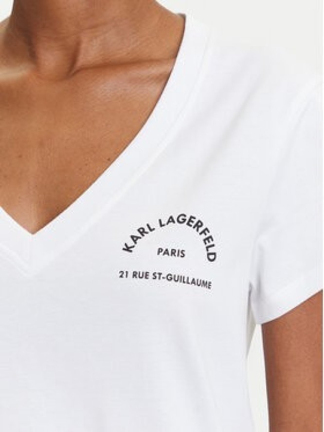 KARL LAGERFELD T-Shirt A3W17104 Biały Regular Fit