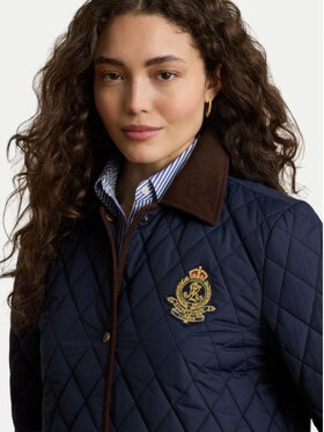 LAUREN RALPH LAUREN Kurtka przejściowa Crested 3/4 Quilt 297P18059004 Granatowy Regular Fit