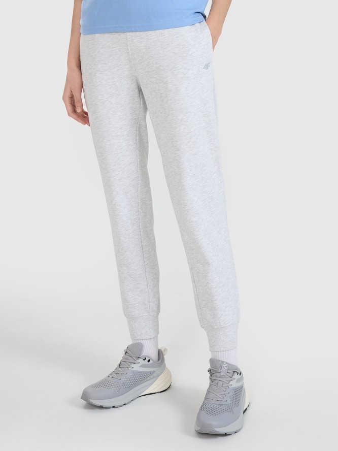 4F Spodnie dresowe joggery damskie - szare XS