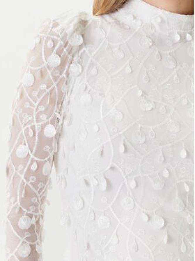 YAS Sukienka koktajlowa 26030914 Biały Slim Fit