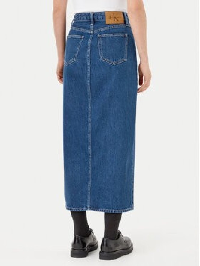 Calvin Klein Jeans Spódnica jeansowa J20J224531 Granatowy Straight Fit