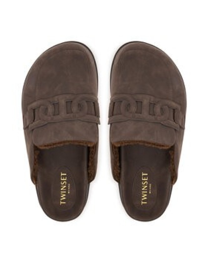 TWINSET Klapki 252TCP210 00203 Brązowy