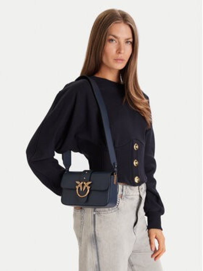 PINKO Torebka Love One Mini Slouchy Fl AI 25-26 PLTT 104340 A0QO Niebieski