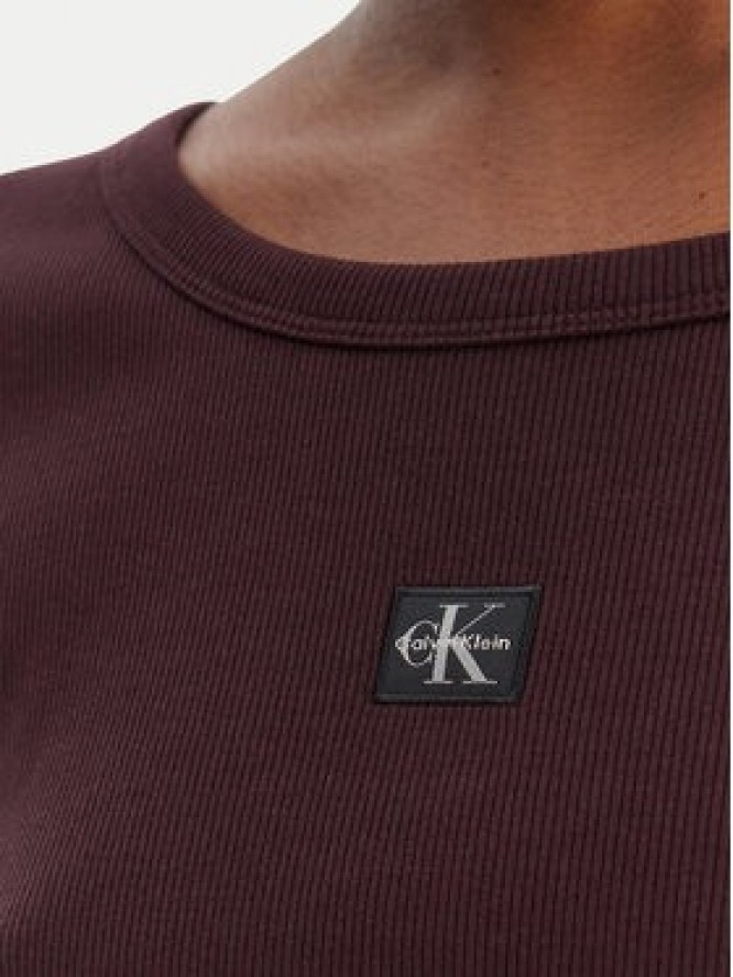 Calvin Klein Jeans T-Shirt LV047C200G Brązowy Slim Fit