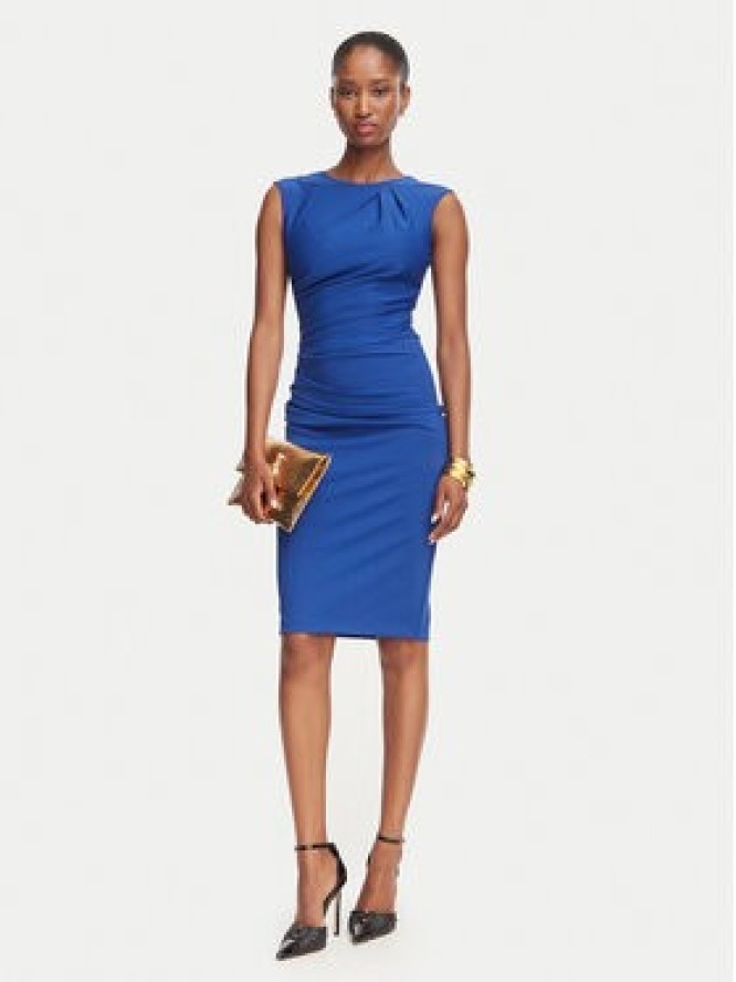 Rinascimento Sukienka koktajlowa CFC0130273003 Niebieski Slim Fit