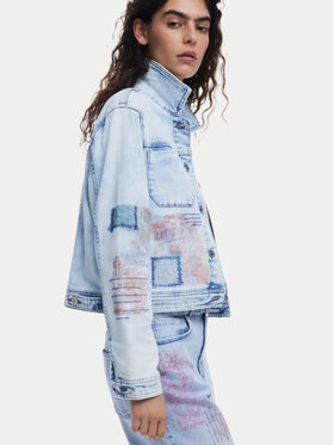 Desigual Kurtka jeansowa Los Angeles 25SWED03 Niebieski Regular Fit