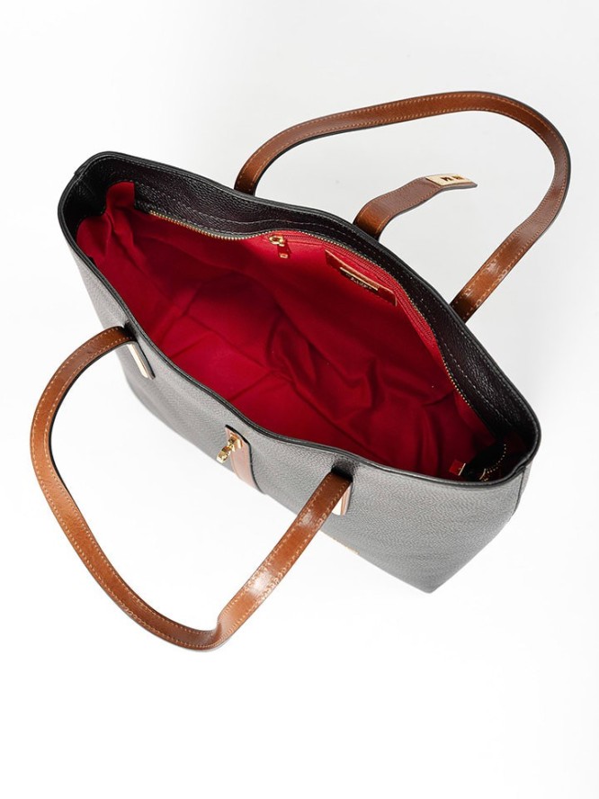 Mia Tomazzi Skórzana torebka "Gaffurio" w kolorze czarnym - 35 x 28 x 14 cm rozmiar: onesize