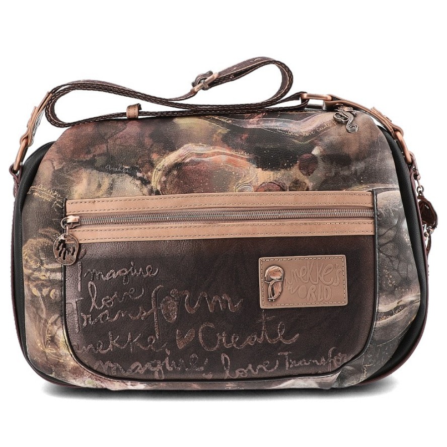 Brązowa Torebka Anekke Modna Listonoszka Damska