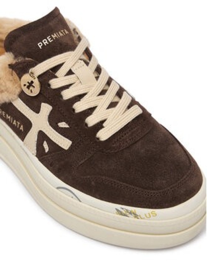 Premiata Sneakersy Micol Var 7851M Brązowy ciemny
