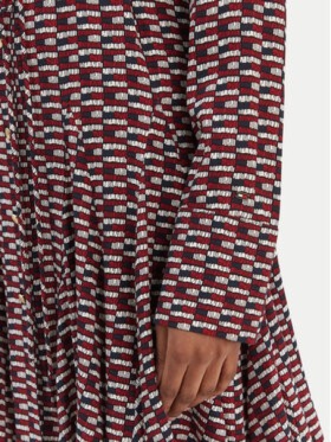 Tommy Hilfiger Sukienka koszulowa WW0WW48629 Bordowy Regular Fit
