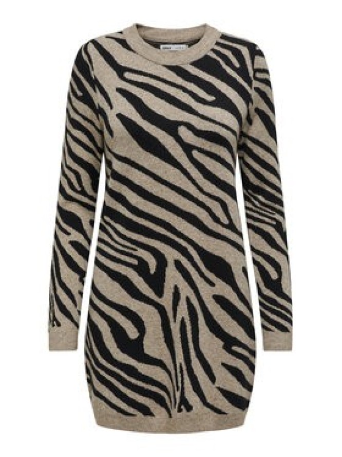 ONLY Sukienka dzianinowa Jenni 15321988 Brązowy Regular Fit