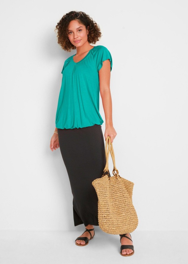 T-shirt z mieszanki wiskozy