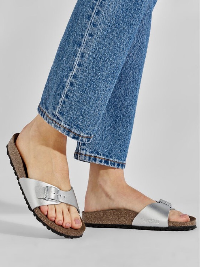 Birkenstock Klapki Madrid Bs 0040413 Srebrny