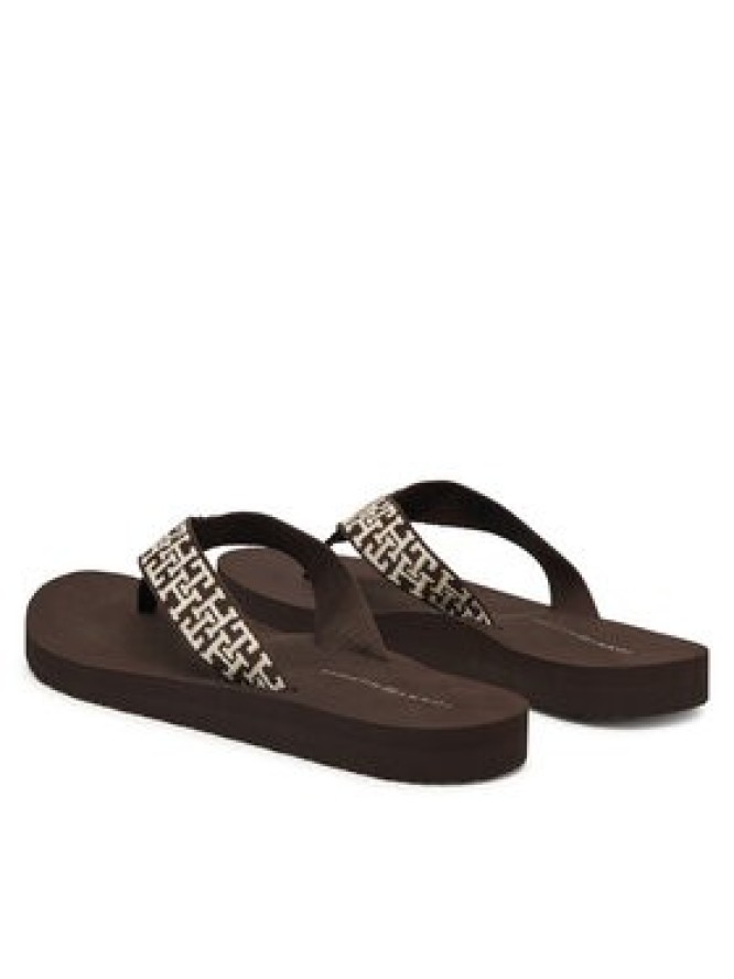Tommy Hilfiger Japonki Corportate Sandal FW0FW09610 Brązowy