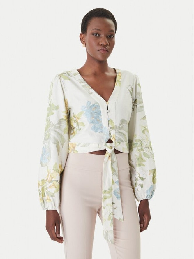 Guess Bluzka W6GHA4 W2565 Kremowy Regular Fit