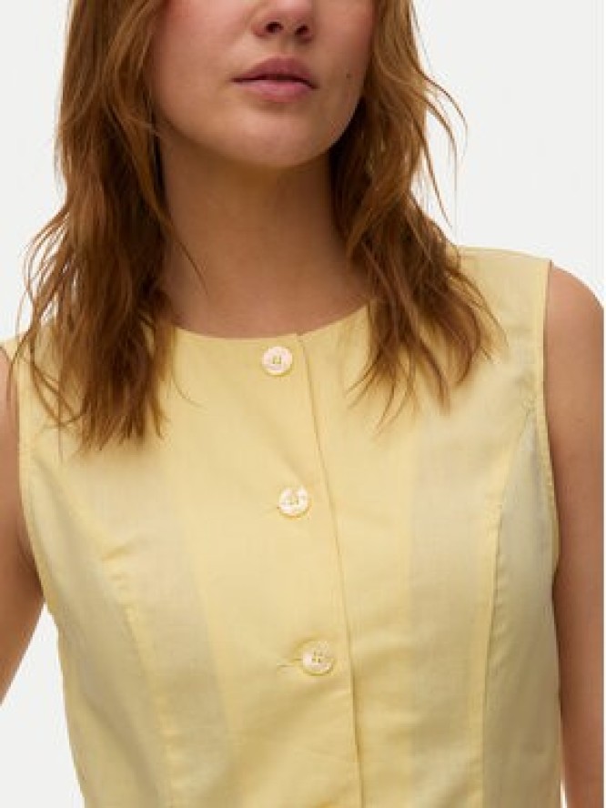 Vero Moda Kamizelka Selma 10345675 Żółty Regular Fit