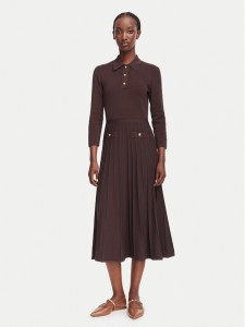 MICHAEL Michael Kors Sukienka dzianinowa MT683J3BFD Brązowy ciemny Slim Fit