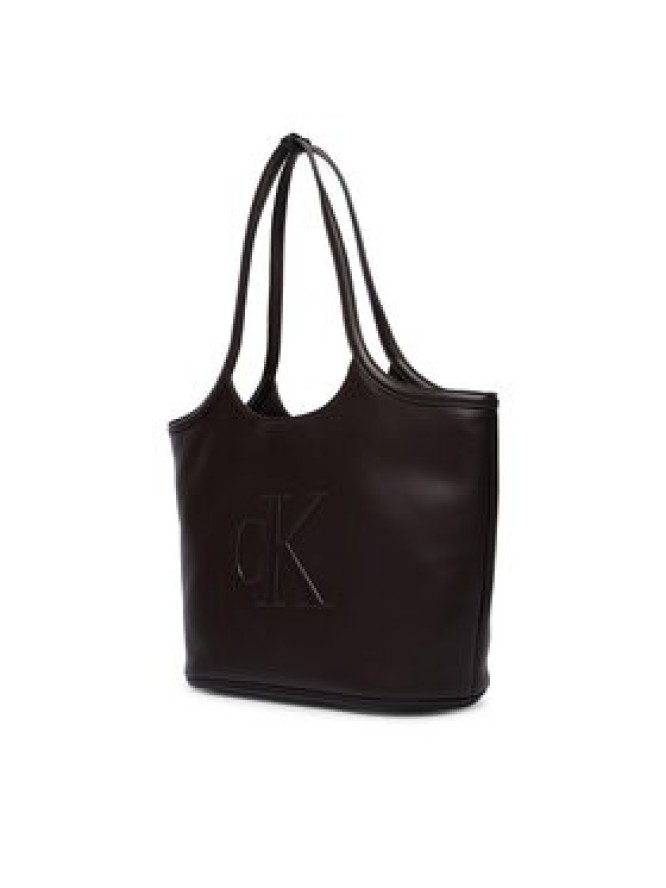 Calvin Klein Torebka Bold Ck Shopper LV04F3562G Bordowy