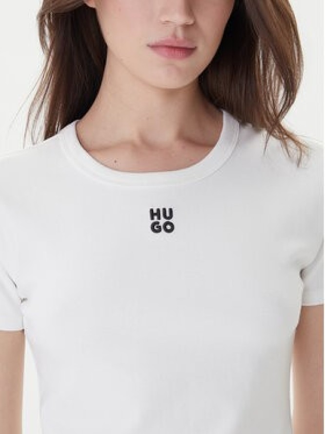 Hugo T-Shirt Delanor 50512000 Biały Slim Fit