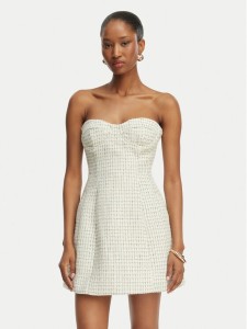 Bardot Sukienka koktajlowa Florine 60134DB Écru Slim Fit