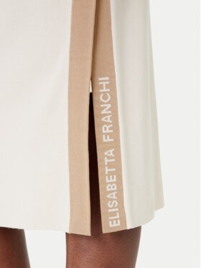 Elisabetta Franchi Spódnica midi GK-27S-61E2-V340 Beżowy Regular Fit