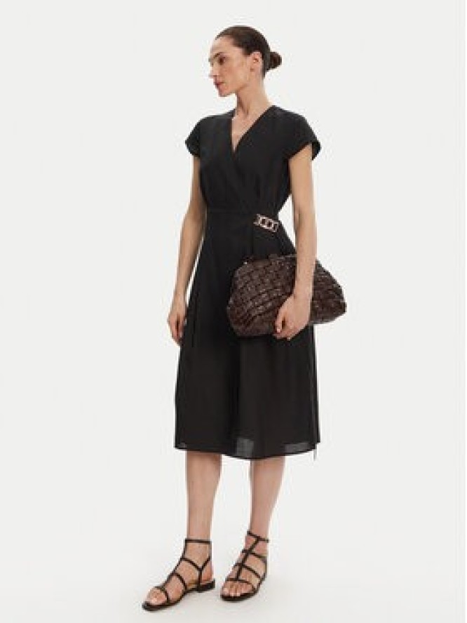 TWINSET Sukienka letnia 251TT2072 Czarny Loose Fit