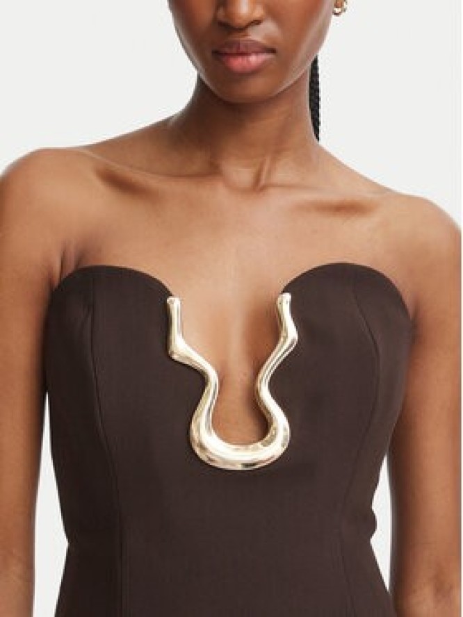 Bardot Sukienka koktajlowa Venya 60479DB Brązowy Slim Fit