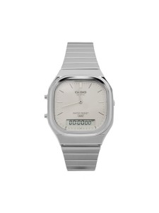 Casio Zegarek Vintage AQ-240E-7A2EF Srebrny
