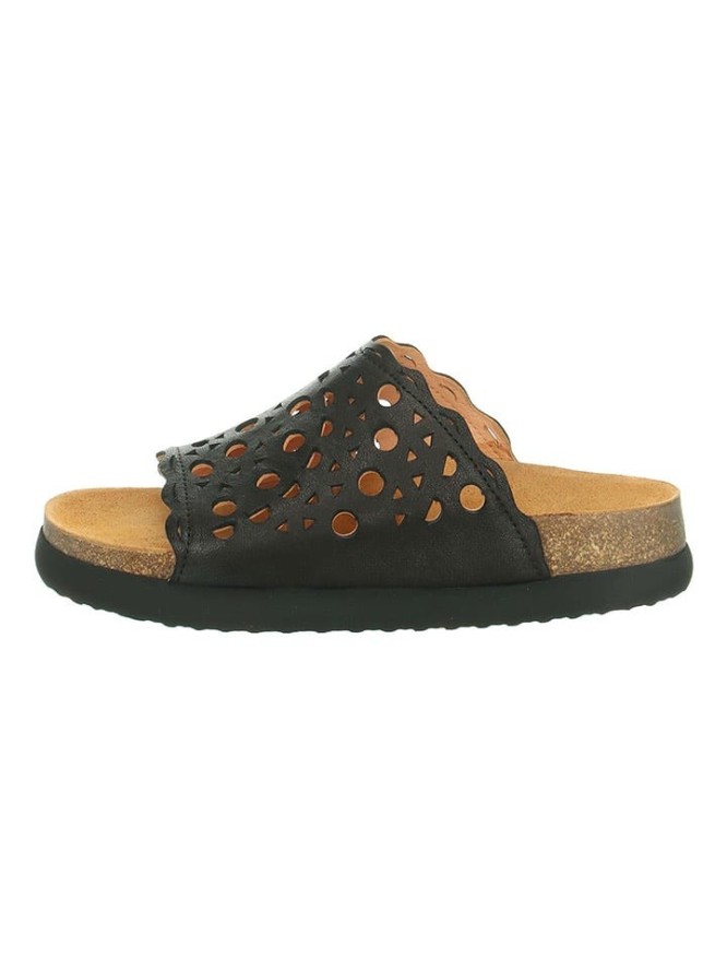 Think! Skórzane klapki w kolorze czarnym rozmiar: 40