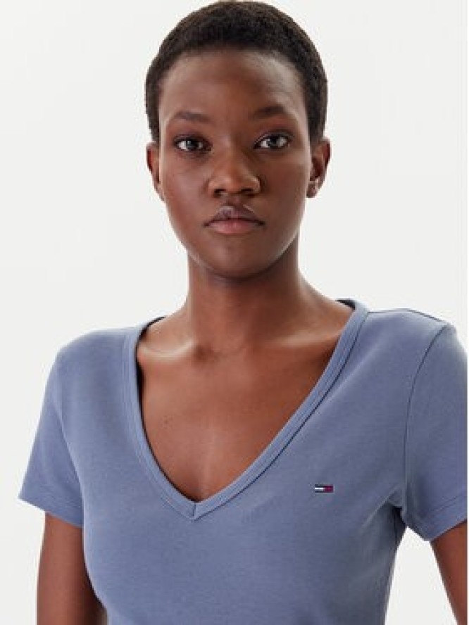 Tommy Jeans T-Shirt Essential DW0DW17385 Niebieski Slim Fit