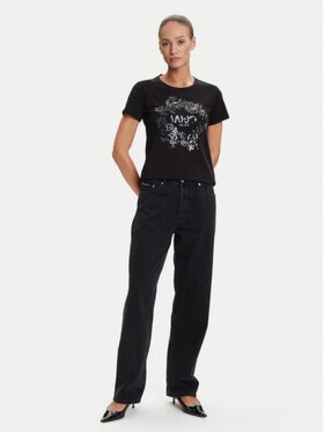 Liu Jo Sport T-Shirt TF5162 JS923 Czarny Regular Fit