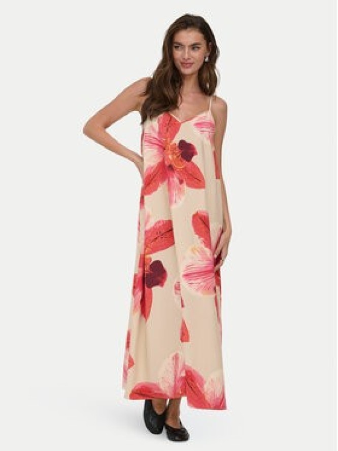 ONLY Sukienka letnia Resi 15372628 Beżowy jasny Regular Fit