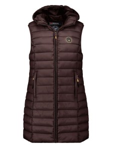 Geographical Norway Kamizelka pikowana "Vatikamap" w kolorze ciemnobrązowym rozmiar: XL